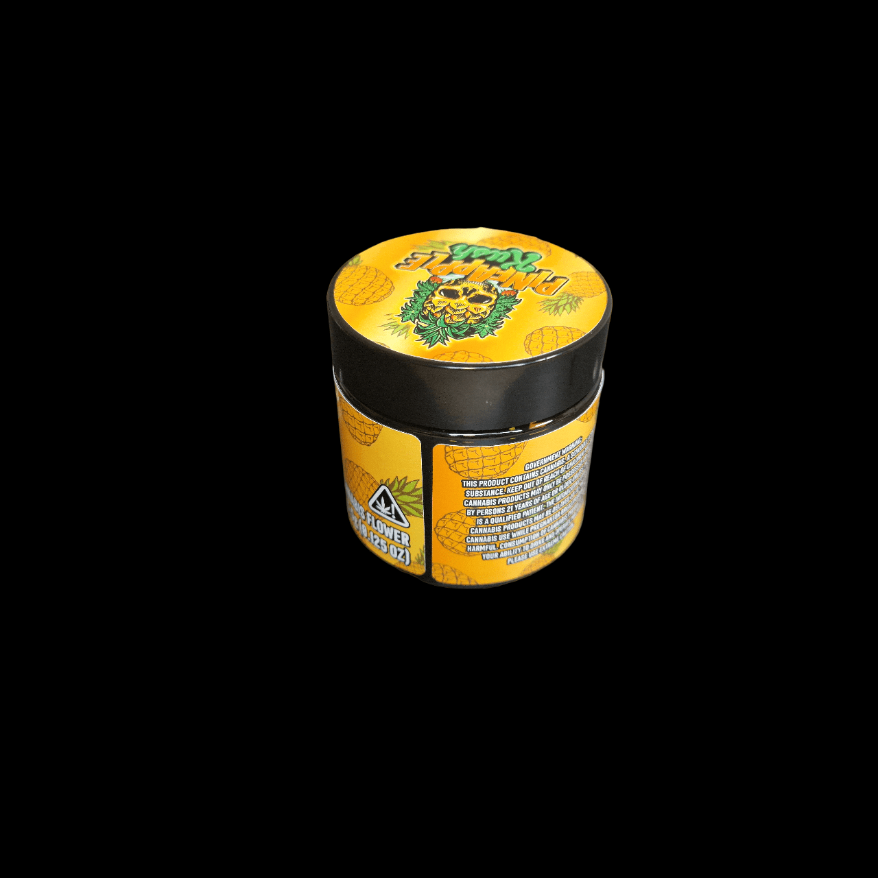 Designtes Glas 60ml (3,5g) mit Labels - Pineapple Kush