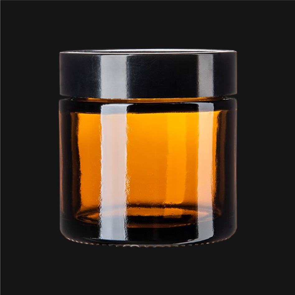 Braunglas mit Deckel 60ml, Amber Jar, zum luftdichten Verpacken
