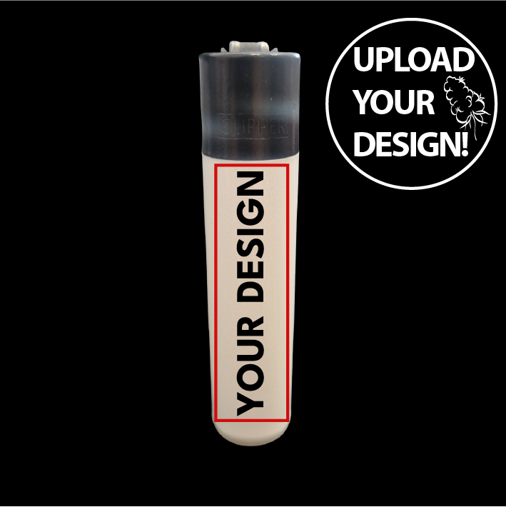 Custom Clipper Feuerzeug bedrucken Weiß