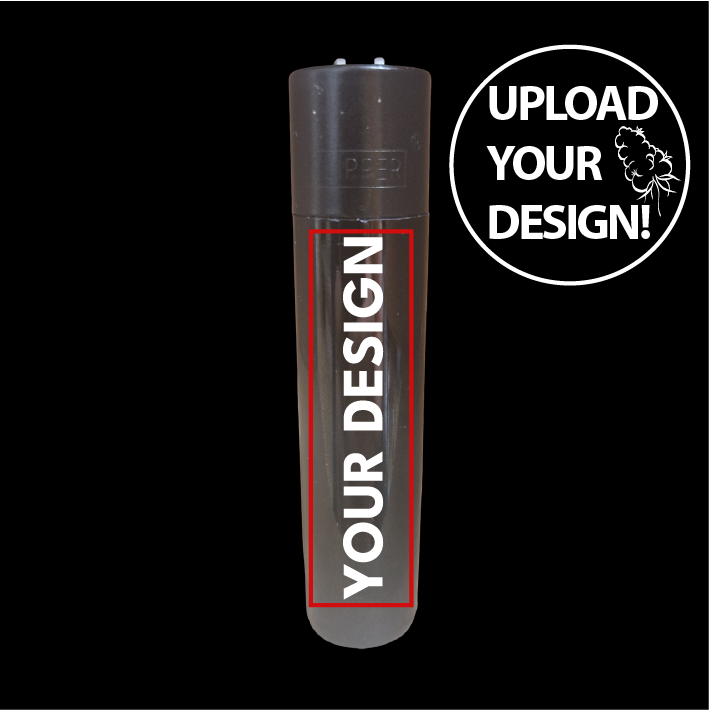 Custom Clipper bedrucken, Feuerzeug Schwarz