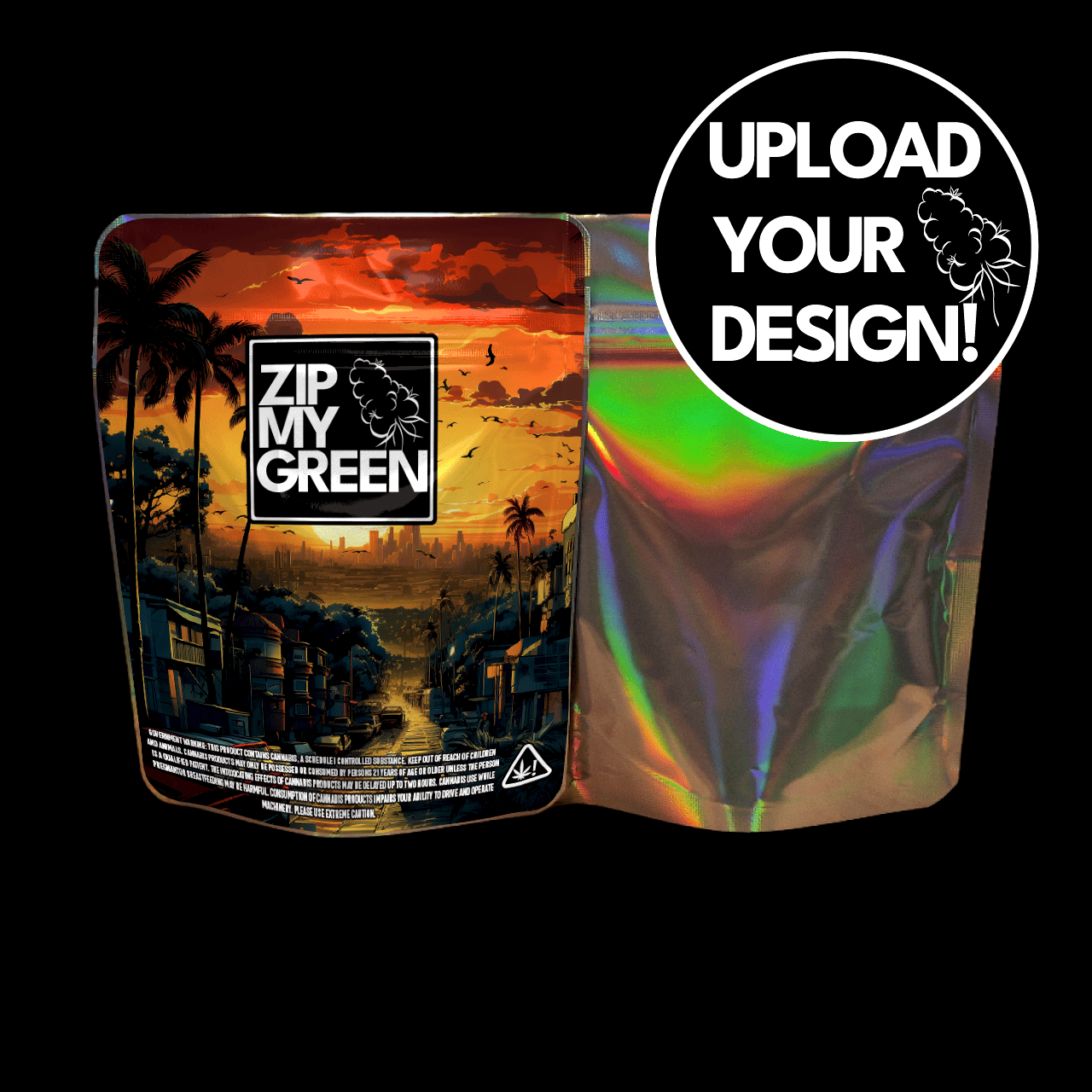 Custom Cali & Mylar Bags Soft Touch 3,5g (Sticker)