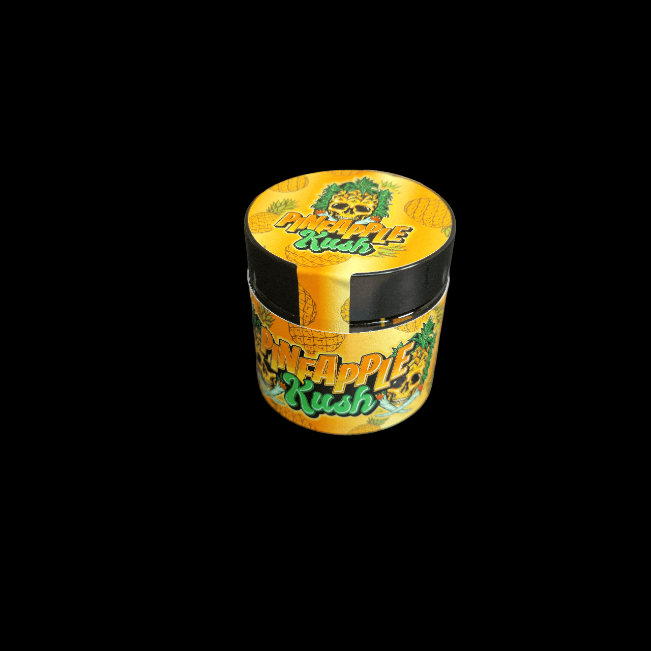 Designtes Glas 60ml (3,5g) mit Labels - Pineapple Kush
