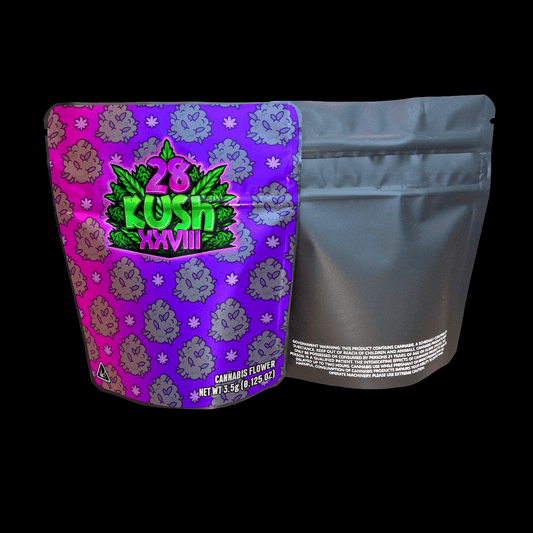 Designed Mylar Bags - 28 Kush