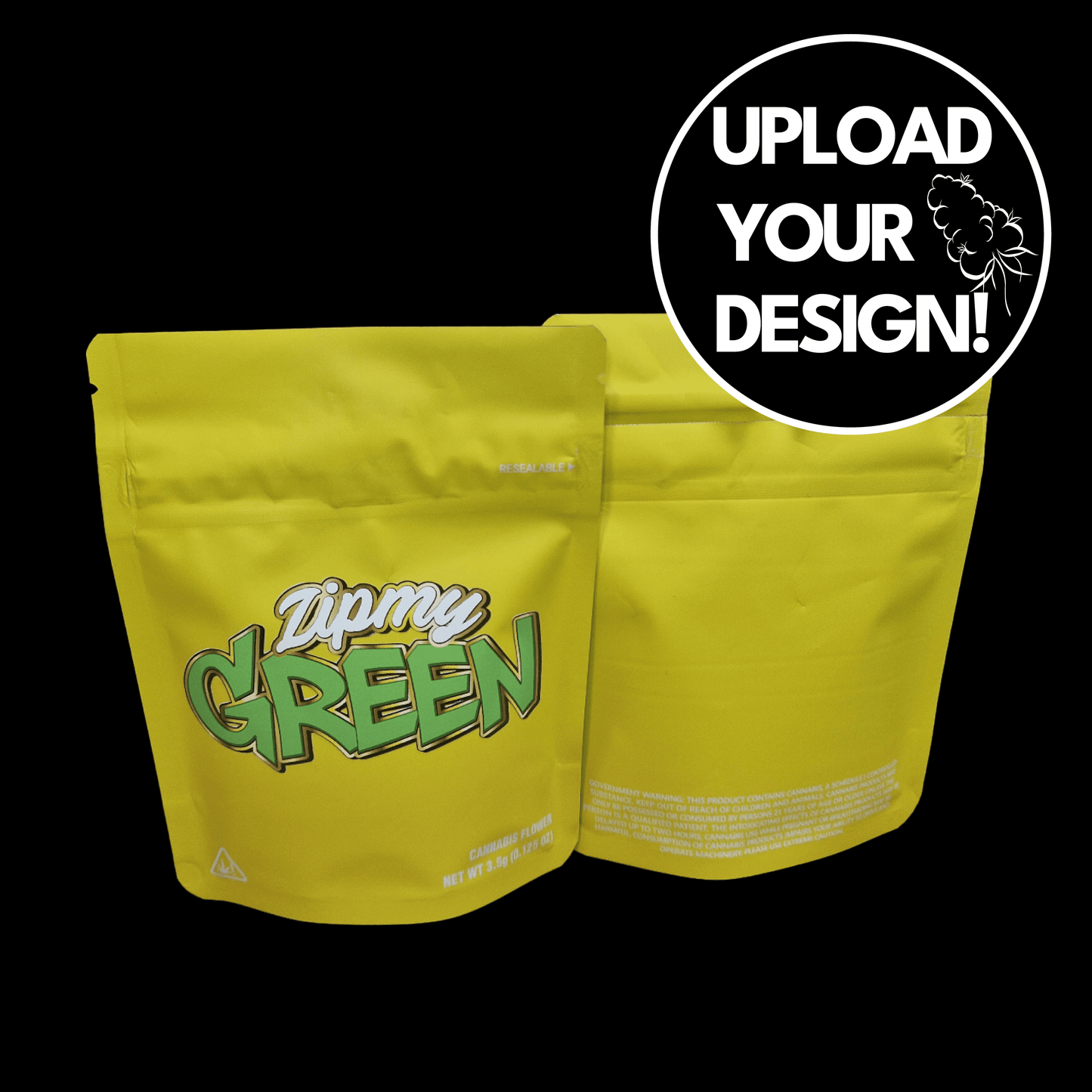 Custom Cali Bags Soft Touch 3.5g (Stickers)