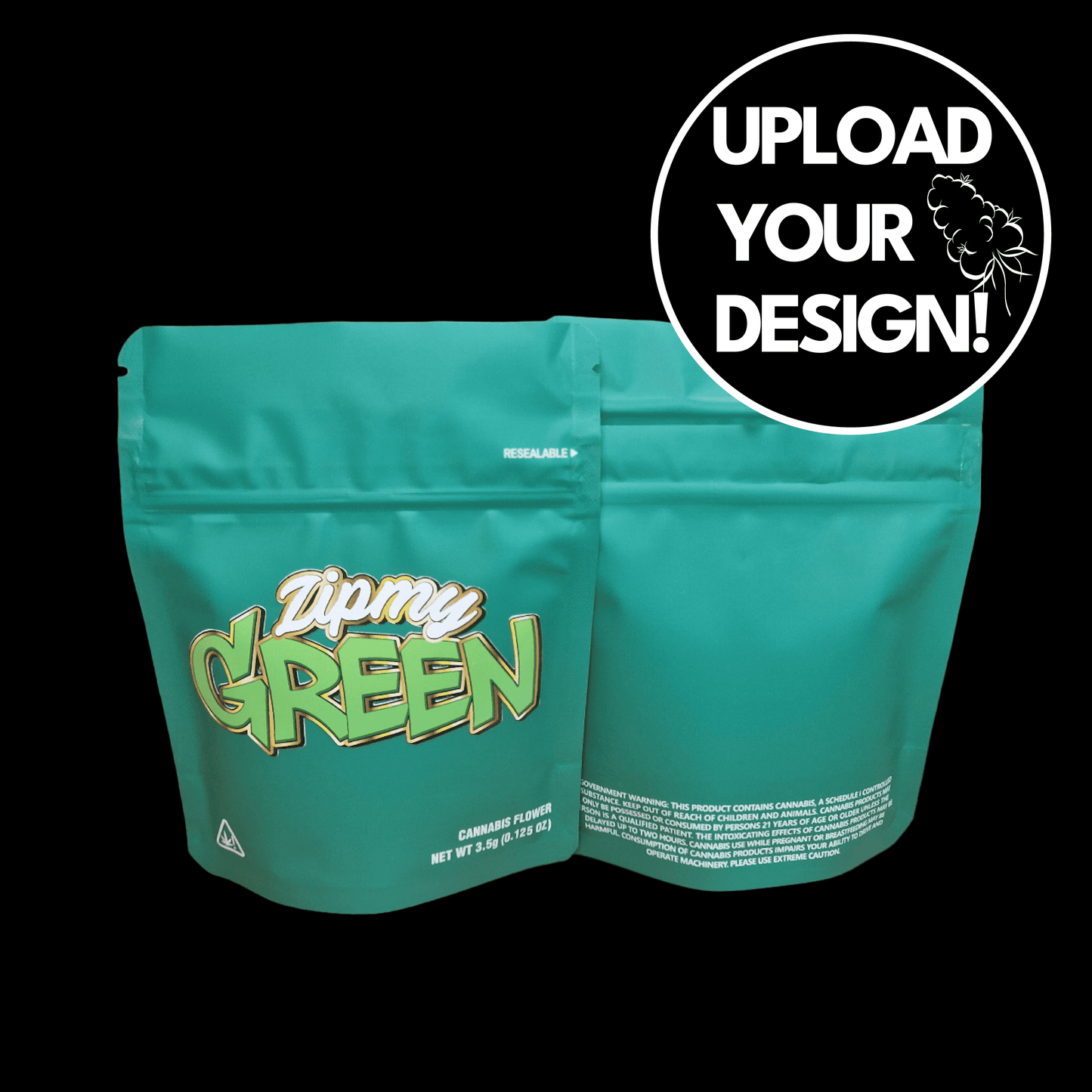 Custom Cali Bags Soft Touch 3.5g (Stickers)