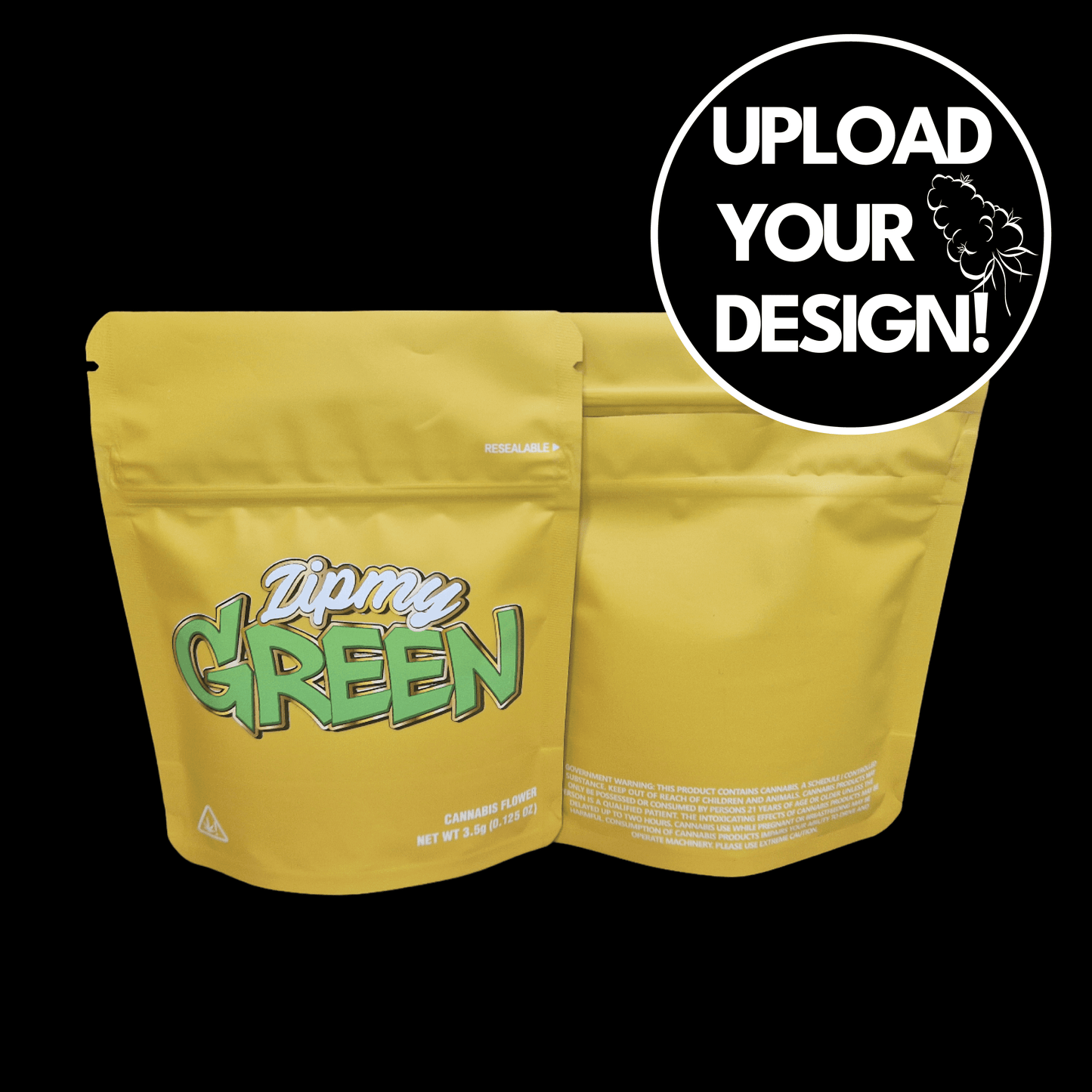 Custom Cali Bags Soft Touch 3.5g (Stickers)