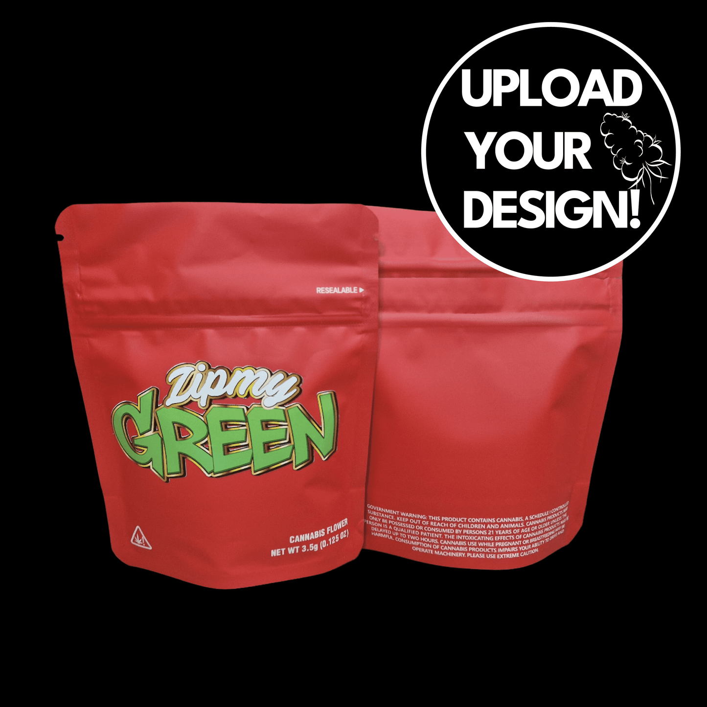 Custom Cali Bags Soft Touch 3.5g (Stickers)