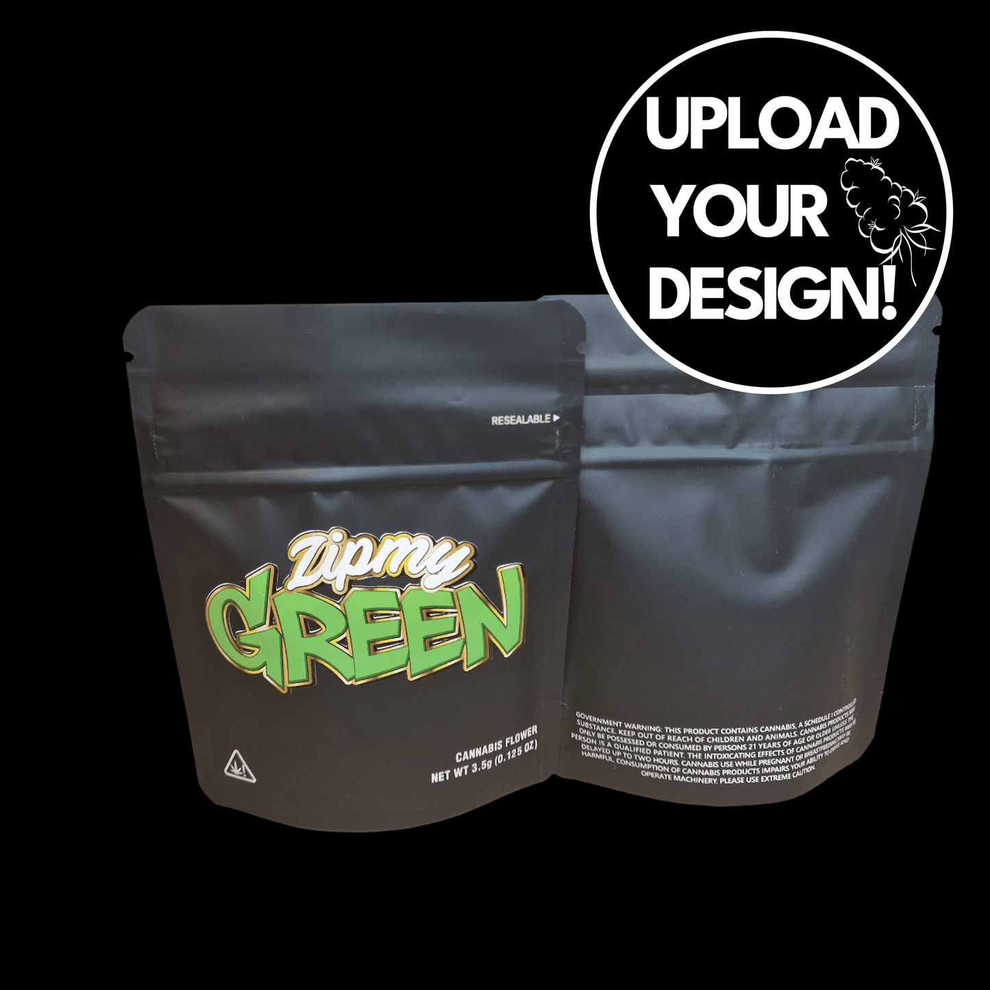 Custom Cali Bags Soft Touch 3.5g (Stickers)
