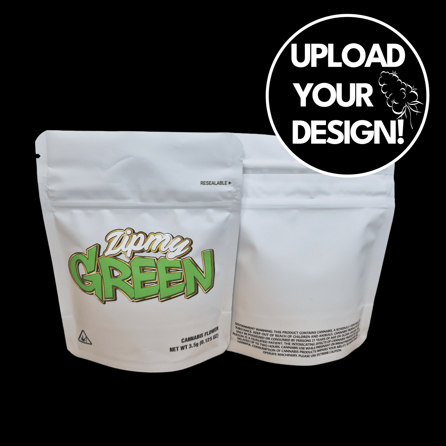 Custom Cali Bags Soft Touch 3.5g (Stickers)