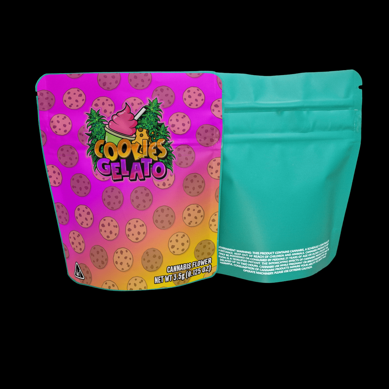 Designed Mylar Bags - Cookies Gelato