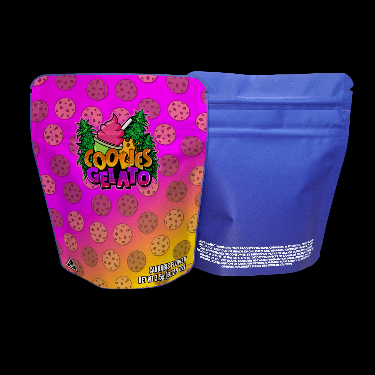 Designed Mylar Bags - Cookies Gelato