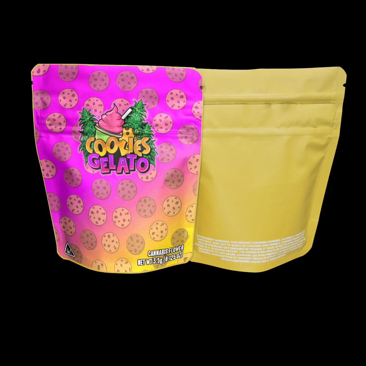 Designed Mylar Bags - Cookies Gelato