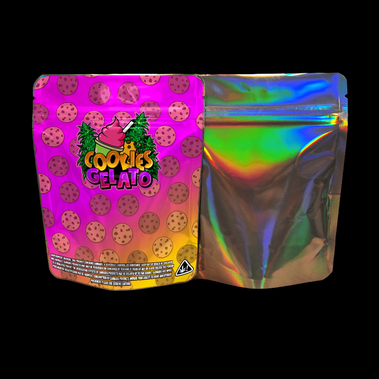 Designed Mylar Bags - Cookies Gelato