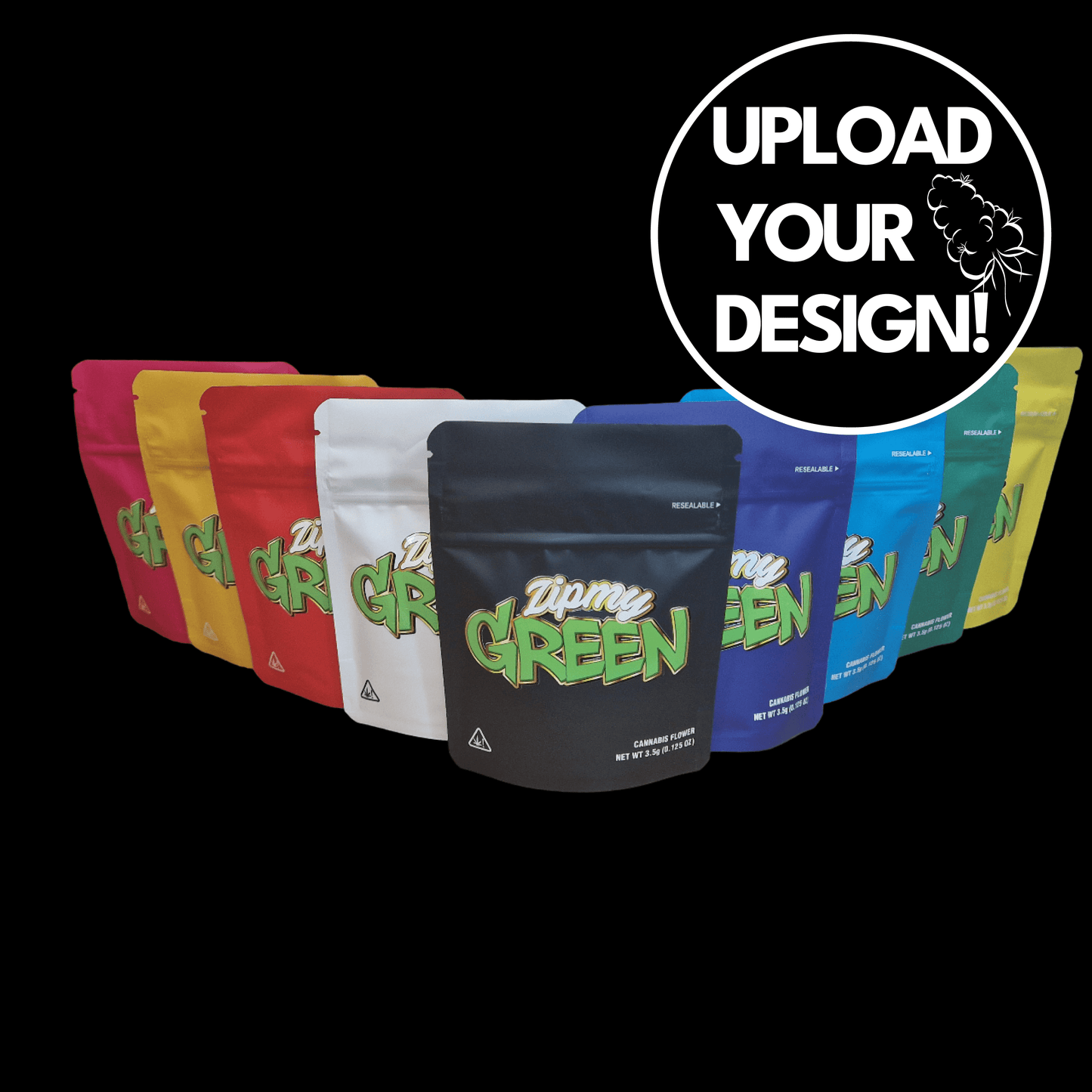Custom Cali Bags Soft Touch 3.5g (Stickers)