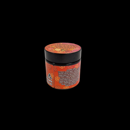 60ml Braunglas mit farbenfrohem Girl Scout Cookies Design – dekoratives Glas mit Etikett in Rot mit Cookies