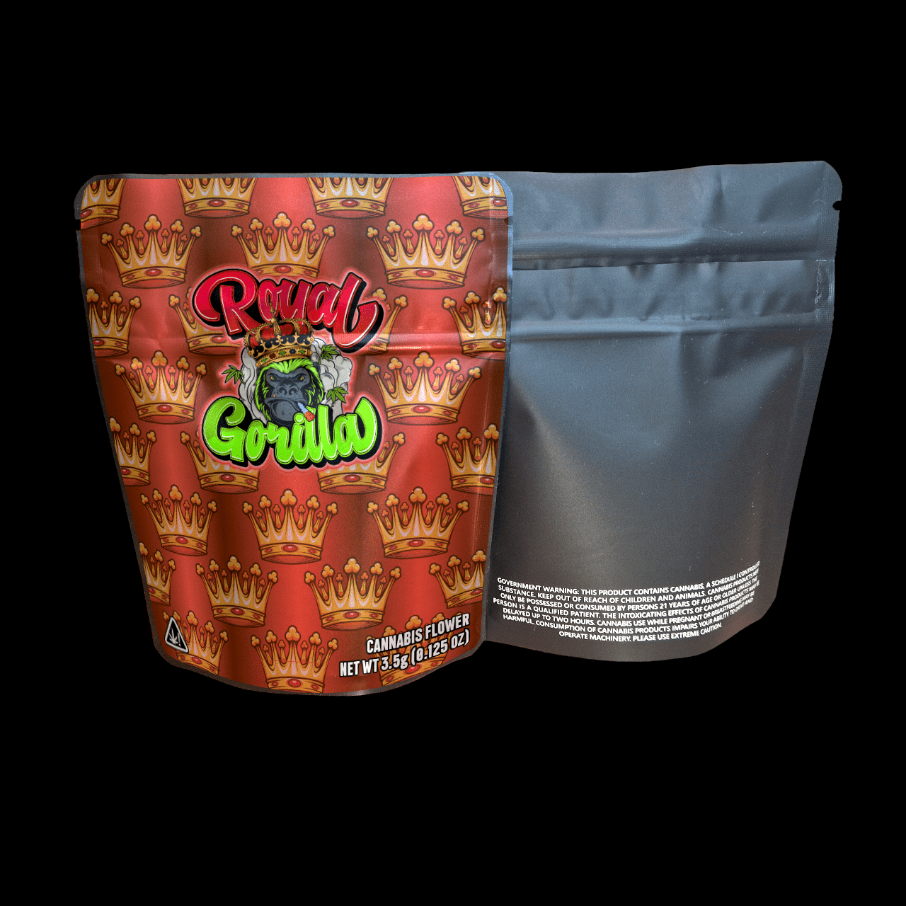 Designed Mylar Bags - Royal Gorilla