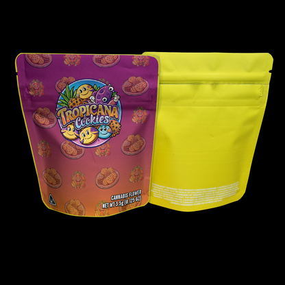 Designed Mylar Bags - Tropicana Cookies Purple