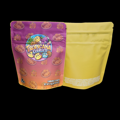 Designed Mylar Bags - Tropicana Cookies Purple