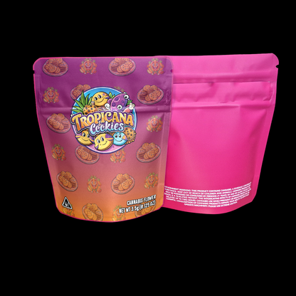 Designed Mylar Bags - Tropicana Cookies Purple