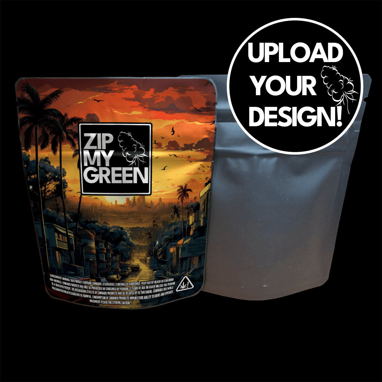 Custom Cali & Mylar Bags Soft Touch 3,5g (Sticker)